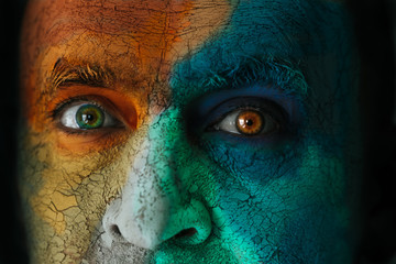 colorful portrait of a mad scientist