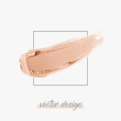 Lipstick texture stroke isolated on white background vector