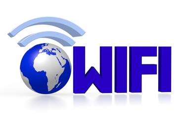 3D wifi/ Internet concept