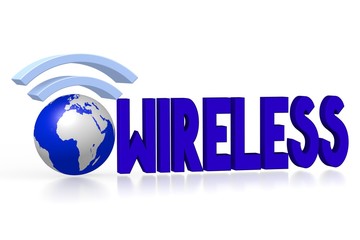 3D wireless/ Internet concept