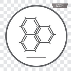 Biochemistry Icon. Flat Design. Isolated Molecule structure,Atom icon vector , atom symbols isolated on transparent background.