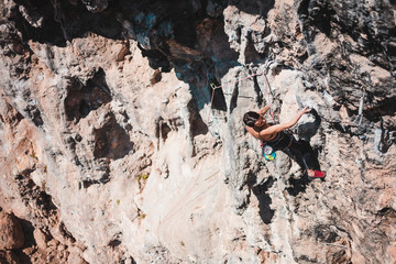 Rock climbing in Turkey.