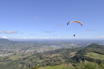 paragliding flying