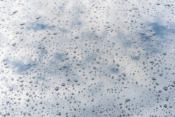 rain drop on car surface