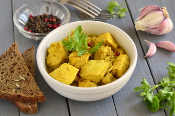 Spicy curry chicken