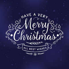 Merry Christmas typography.