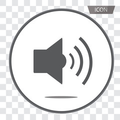 Sound icon vector,Volume icon vector, speaker symbol isolated on transparent background.