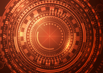 Technologies of the future, background.Technical drawing of electronics .Space concept HUD ,vector