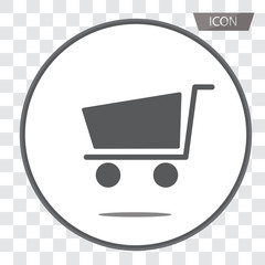 Shopping Cart Icon, flat design best vector icon isolated on transparent background.