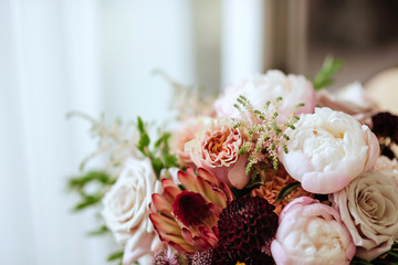 Spring bouquet of mixed flowers
