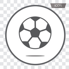 Soccer ball icon vector, football icon vector, outline Soccer icon vector on transparent background.