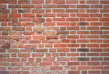 Vintage red brick wall