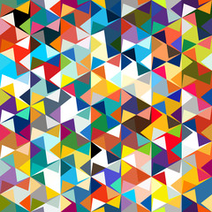 Abstract seamless pattern of corners and triangles. Optical illusion of movement. Bright youth pattern.
