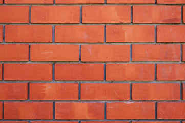 Obraz premium Empty background of new red brick wall.