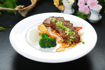Pan pan Fried steak