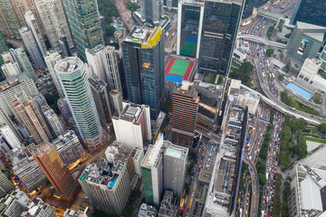 Business district in Hong Kong