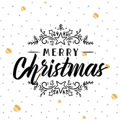 Merry Christmas typography.