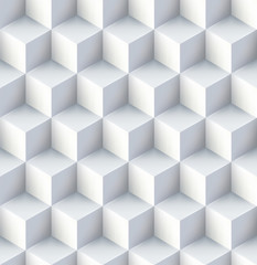 Obraz premium Seamless Cube Pattern - modern abstract vector design - repeating geometric elements