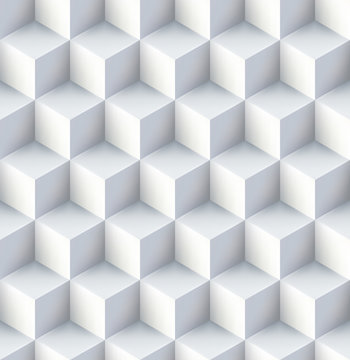 Seamless Cube Pattern - modern abstract vector design - repeating geometric elements