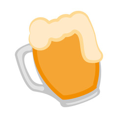 Isolated beer mug icon. Vector illustration design
