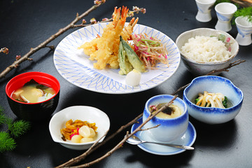 A combination photo of Japanese edo cuisine