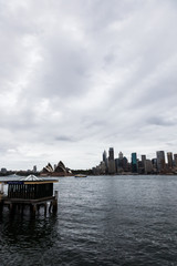 Fototapeta na wymiar Sydney city from across the bay at Kirribilli.