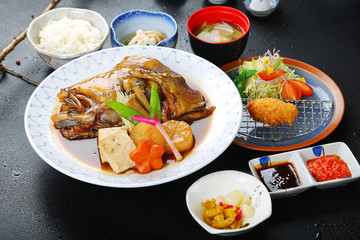 A combination photo of Japanese edo cuisine