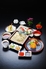 A combination photo of Japanese edo cuisine