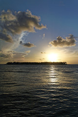 Key West, Florida, USA - July 20, 2016: Beautiful sunset in Key West