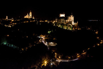 Obraz premium Segovia, monumental city. Alcazar, cathedral and churches