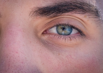 Fototapeta na wymiar Image of human blue and green eye