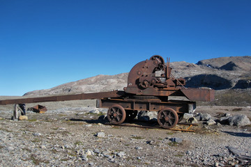 Fototapeta na wymiar Eisenbahnkran, Spitsbergen