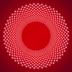 Show light circle red background. Vector illustration