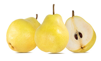 Fresh pear isolated on white background
