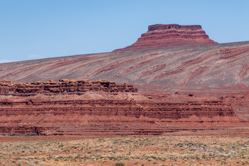 Rock formations and geology in Utah near Valley of the Gods