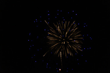 colorful fireworks with bokeh