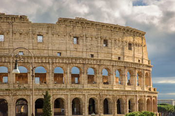 Obraz premium The Colosseum in the center of Rome, Italy