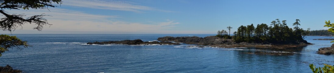 Panorama coastline rocks