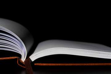 Close up of an open book