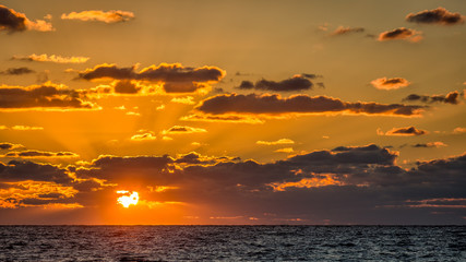 Dramatic Tropical Sunrise at the beach
