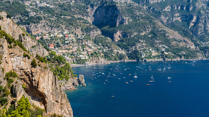 Positano an der Amalfiküste; Italien