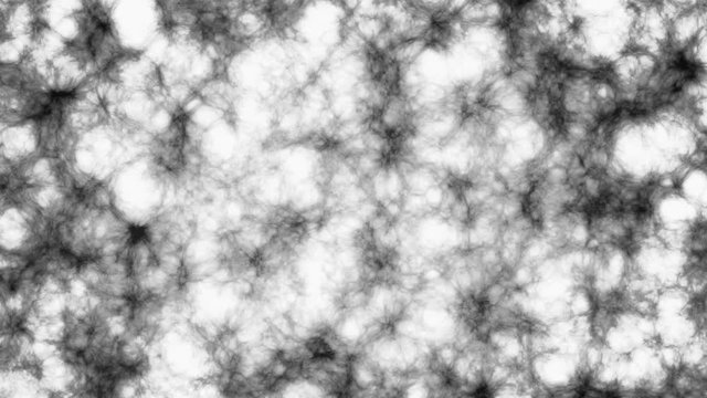 Abstract background of ink or smoke flows is kaleidoscope or Rorschach inkblot test in slow motion. Fluorescent colorful ink or smoke. Color drop in water. Moving mystic substance
