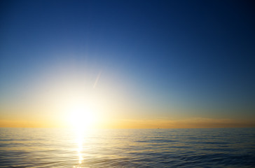 amazing sunset over the sea