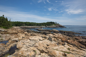 Fototapeta na wymiar Rocky coastline in Acadia National Park, Maine, USA