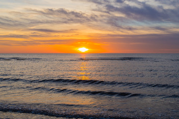 Obraz premium Sonnenuntergang am Meer 
