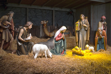The Nativity scene.