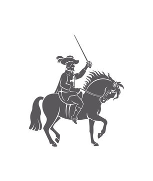 musketeer on horseback