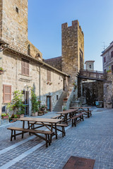 Streets and buildings of Bolsena, Italy