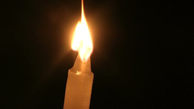 A match lights a candle