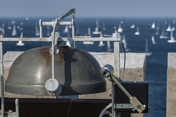 Fototapeta premium Campana della Barcolana, regata velica internazionale, con le barche sullo sfondo